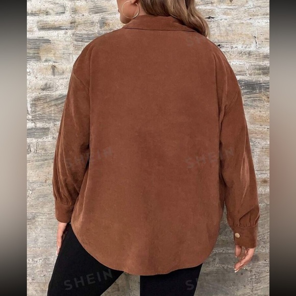 Rust brown corduroy button down - Picture 3 of 6